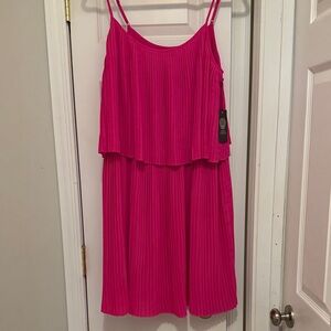 Vince Camuto Fuchsia Pleated Dress